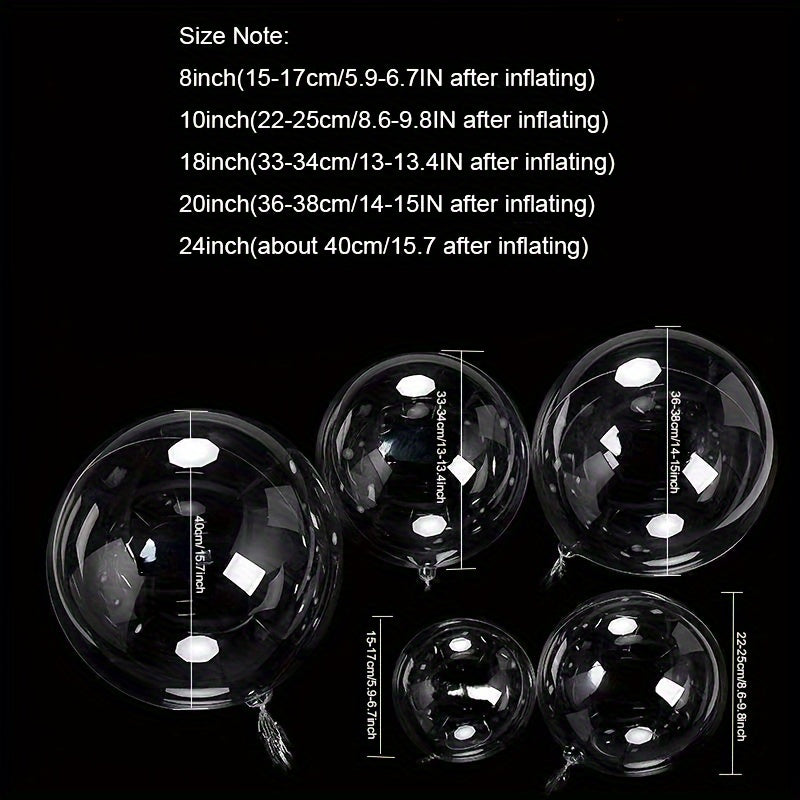 10 Transparent Bubble Balloons 20 Inch for Weddings Birthdays and Events