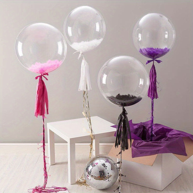 10 Transparent Bubble Balloons 20 Inch for Weddings Birthdays and Events