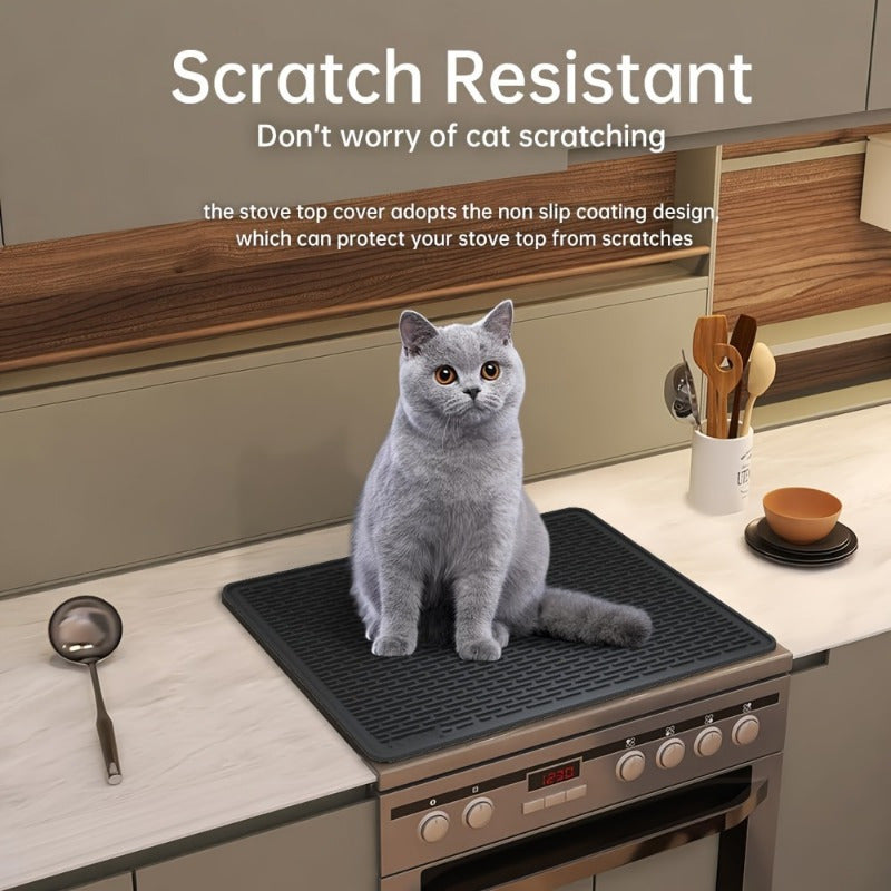 Silicone Stove Top Cover Mat Oversized 71cm x 51cm Non-Slip Heat-Resistant for Electric Glass Cooktops