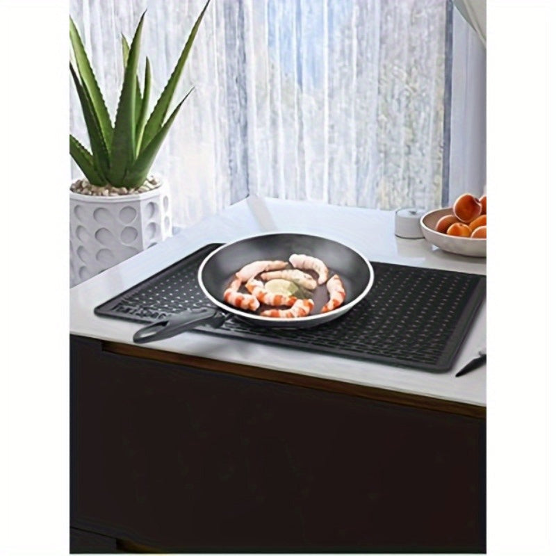 Alfombrilla de silicona para encimera de cocina de 71cm x 51cm, antideslizante, resistente al calor, para cocinas eléctricas de vidrio