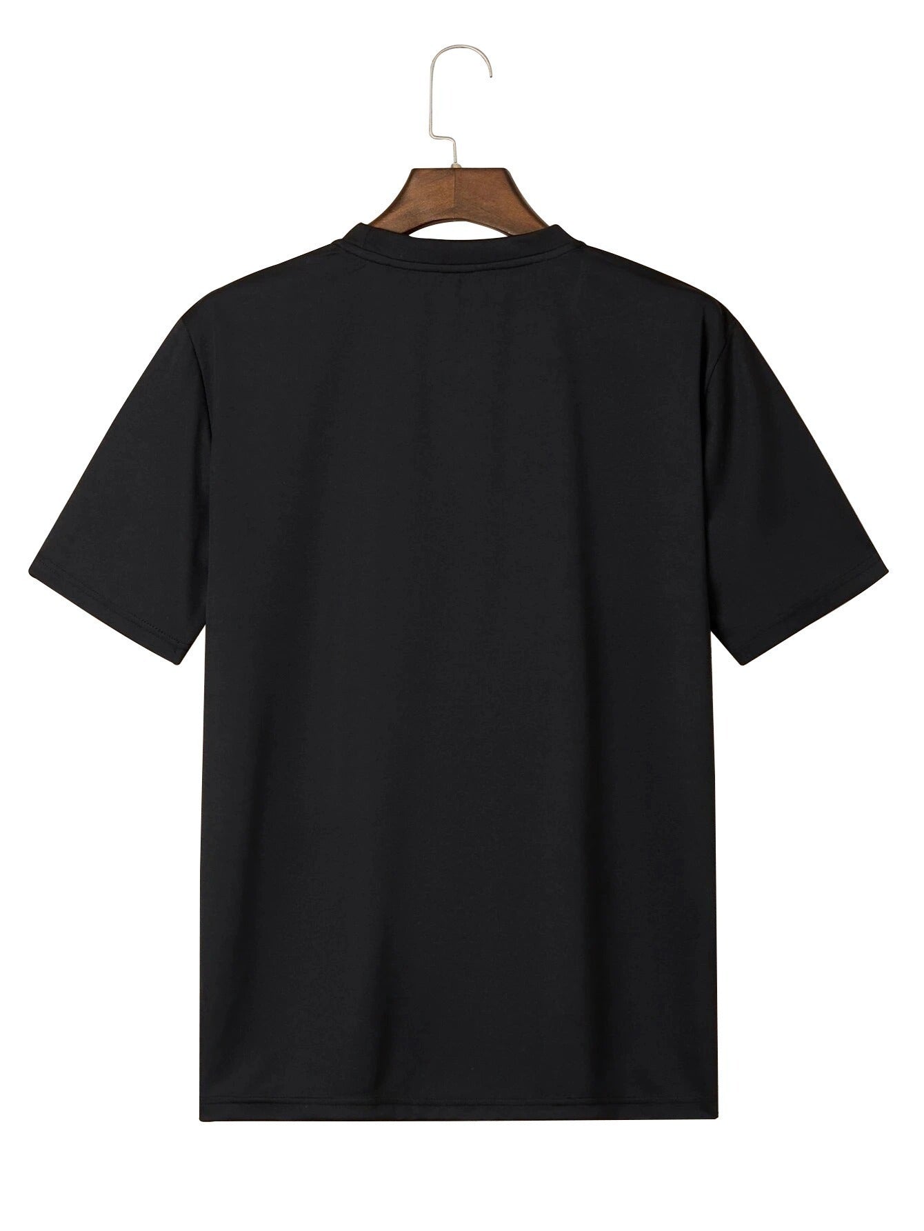 Men's Summer Geometric Print Casual Top with Round Neck Polyester Blend Plus Size