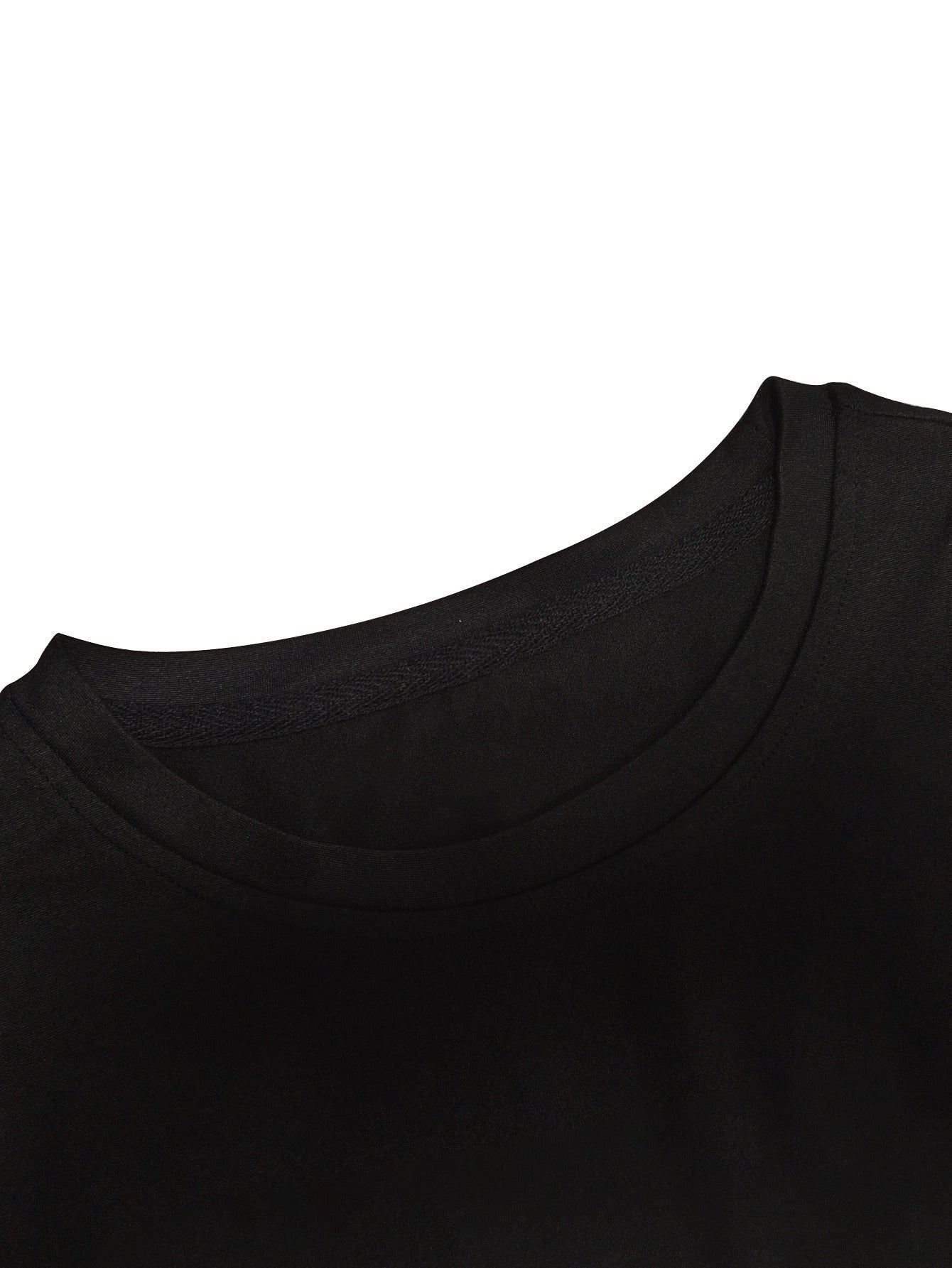 Мужской летний повседневный топ с геометрическим принтом и круглым вырезом из полиэстера, увеличенный размер