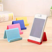Adjustable PVC Phone and Tablet Stand Multi-Angle Tilt Wall Desktop Pink Blue Yellow
