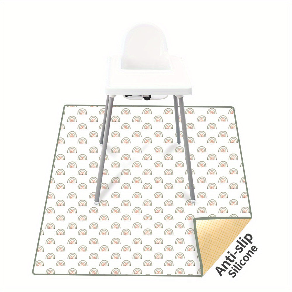 Kids Waterproof Feeding Mat Non-Slip Splash Guard with Vibrant Design