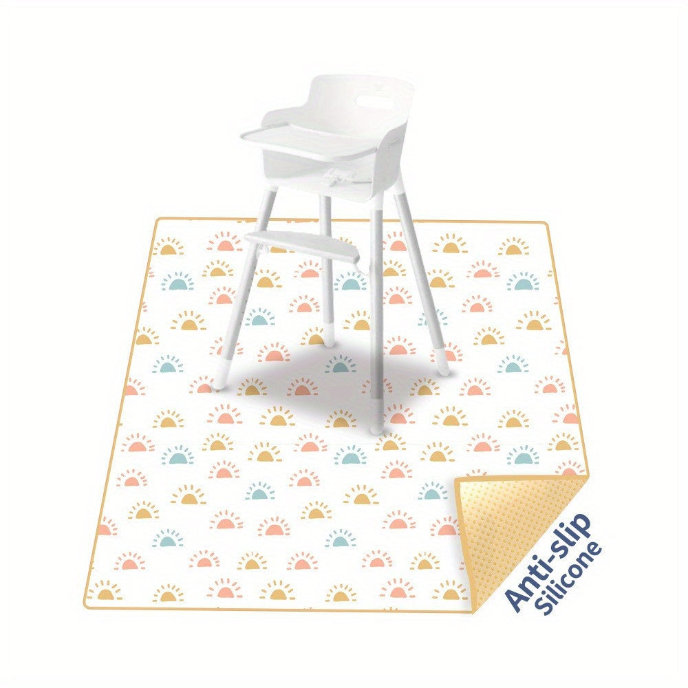 Kids Waterproof Feeding Mat Non-Slip Splash Guard with Vibrant Design