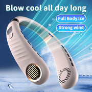 Портативный вентилятор для шеи с 5 скоростями, перезаряжаемый через USB, личный охлаждающий вентилятор