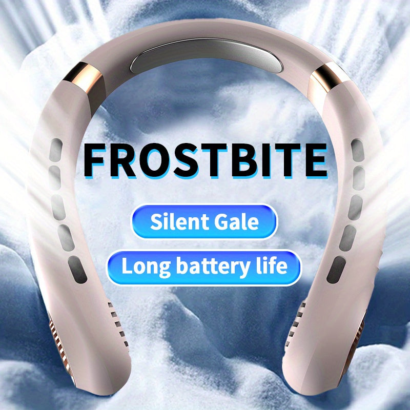 Портативный вентилятор для шеи с 5 скоростями, перезаряжаемый через USB, личный охлаждающий вентилятор