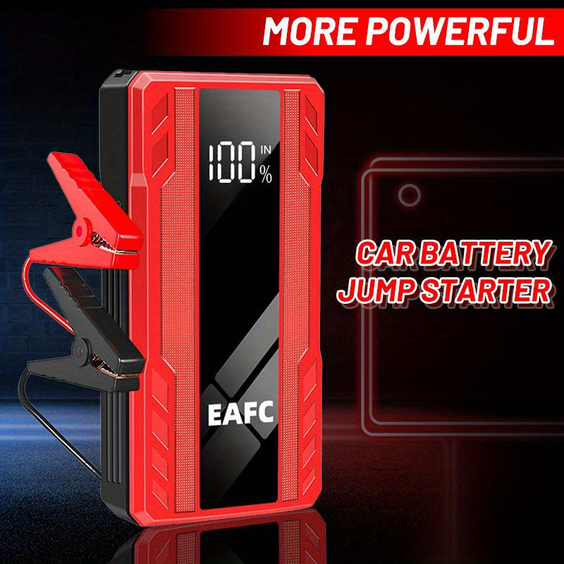 EAFC 1200A Portativ Avtomobilni Qayta Ishga Tushirish Qurilmasi, USB Type-C Bilan Zaryadlanadigan, LED Yoritish, Raqamli Ko'rsatkich 3.0L Benzin va Dizel Dvigatellari Uchun - Favqulodda Avtomobilni Ishga Tushirish Qurilmasi.