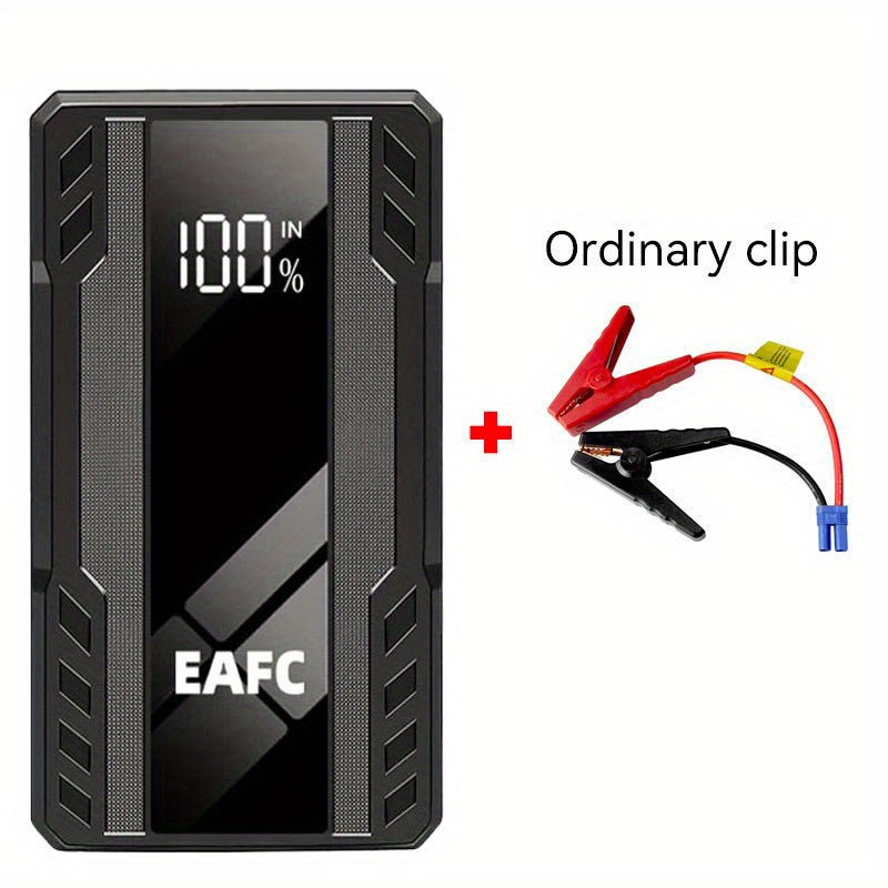 EAFC 1200A Portativ Avtomobilni Qayta Ishga Tushirish Qurilmasi, USB Type-C Bilan Zaryadlanadigan, LED Yoritish, Raqamli Ko'rsatkich 3.0L Benzin va Dizel Dvigatellari Uchun - Favqulodda Avtomobilni Ishga Tushirish Qurilmasi.