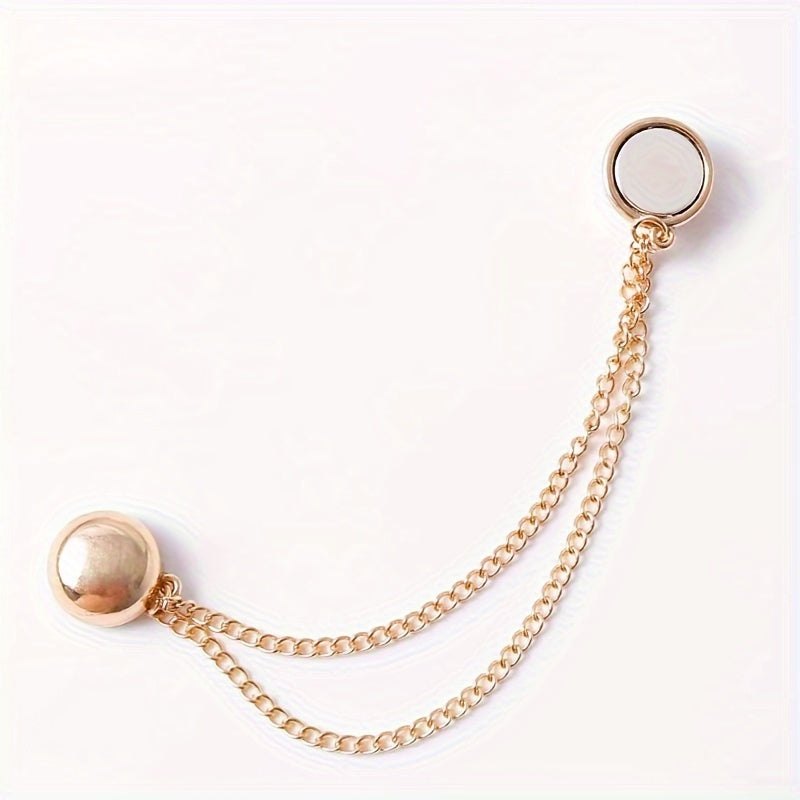 Магнитные зажимы для шарфа для регулировки подола, металл, белый, аксессуары для одежды