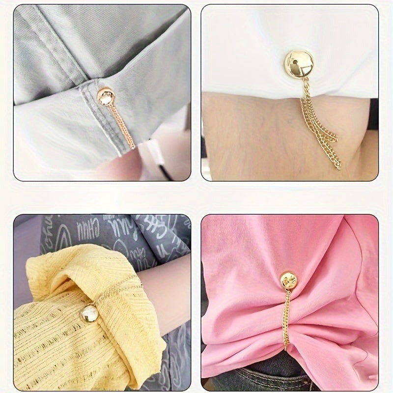 Магнитные зажимы для шарфа для регулировки подола, металл, белый, аксессуары для одежды