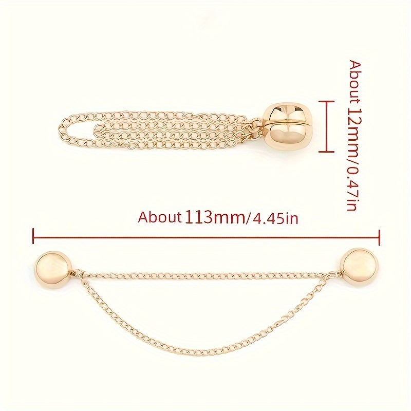 Магнитные зажимы для шарфа для регулировки подола, металл, белый, аксессуары для одежды