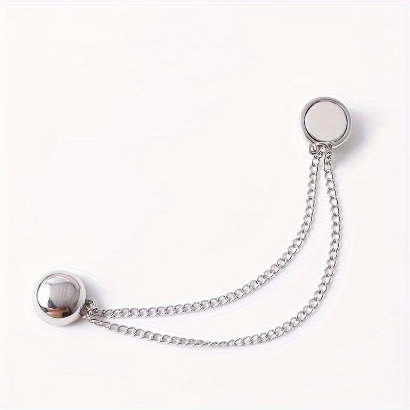 Магнитные зажимы для шарфа для регулировки подола, металл, белый, аксессуары для одежды