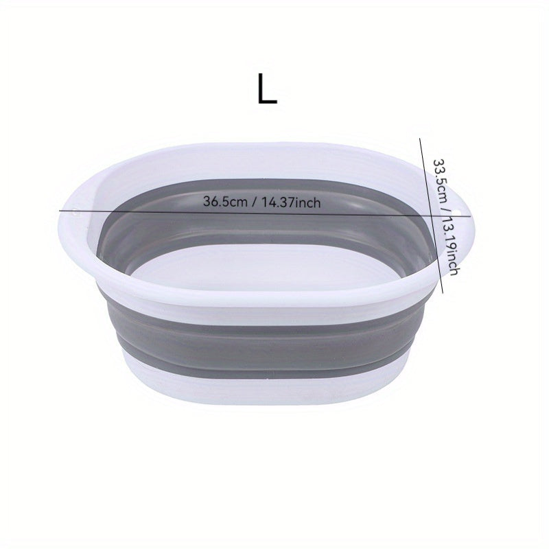 Sayohat uchun oyoq va qo'l yuvish uchun portativ, yig'iladigan plastmassa idish