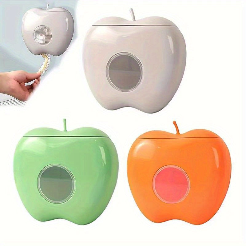 Apple-Shaped Wall-Mounted Plastic Wrap Dispenser Kitchen Organizer