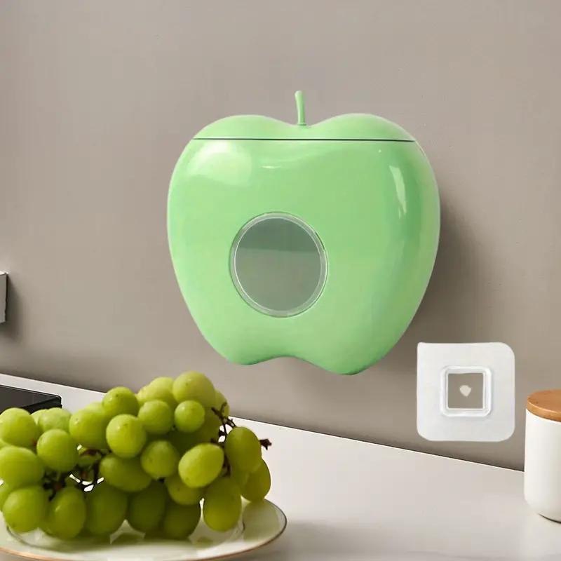 O'zingizning oshxonangiz va hammomingizni bu olma shaklidagi devorga o'rnatiladigan plastik sumka ushlagichi bilan tartibga soling. Bir martalik oziq-ovqat qoplamalari va yangi saqlash sumkalarini saqlash uchun mukammal.