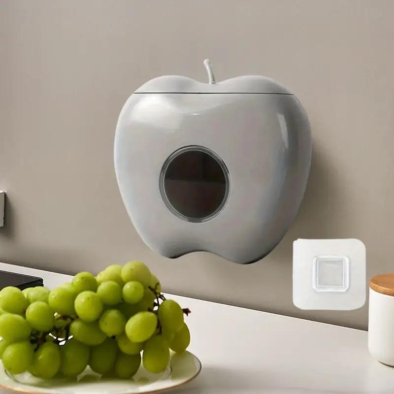 O'zingizning oshxonangiz va hammomingizni bu olma shaklidagi devorga o'rnatiladigan plastik sumka ushlagichi bilan tartibga soling. Bir martalik oziq-ovqat qoplamalari va yangi saqlash sumkalarini saqlash uchun mukammal.