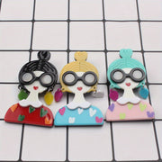 Elegant Acrylic Girl Brooch Pin Irregular Shape Fashion Accessory for Clothing Bags Hats