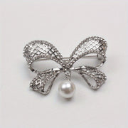 Broche de lazo de pedrería de forma irregular para ropa, bolsos y sombreros