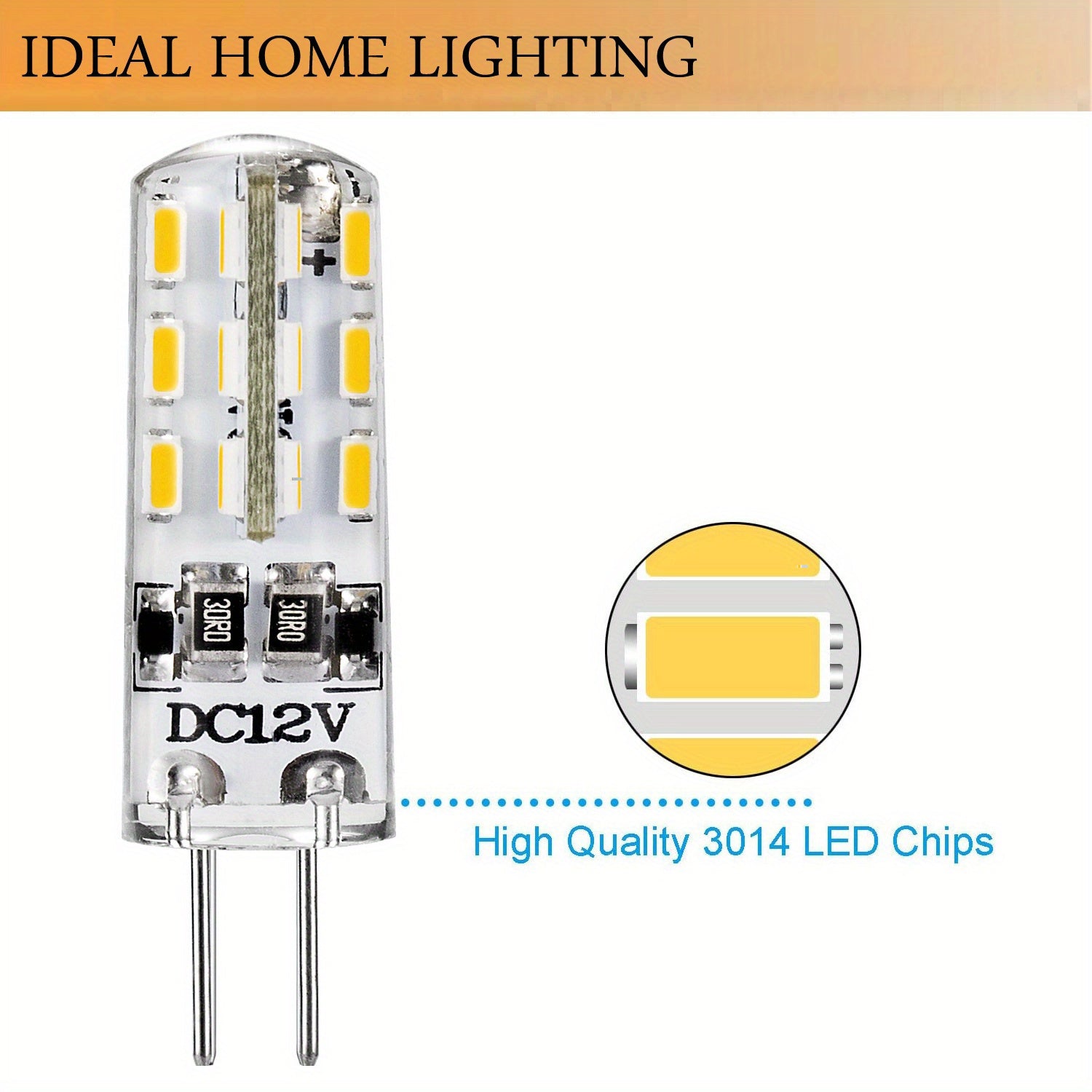 20 G4 LED Bulbs 1.5W DC 12V Warm Natural Cool White for Home Under Cabinet Lighting