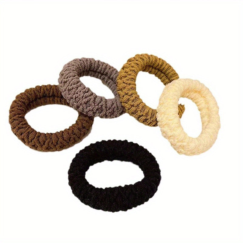 Women's Hair Ties 5/10pcs Elastic Thick High Ponytail Ties Casual Accessories