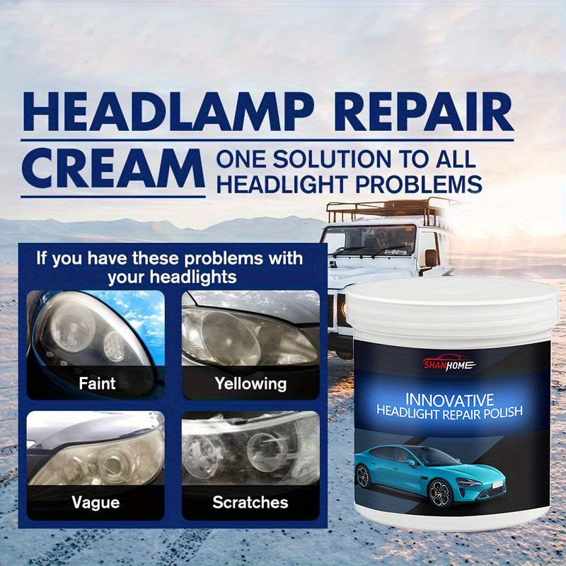 Kit de restauración de faros de coche, pulido, eliminación de arañazos para una mejor visibilidad