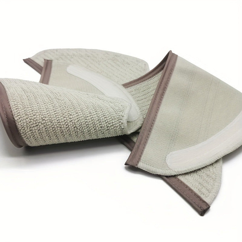 Set of 4 Microfiber Mop Pads for Robotic Vacuum Cleaners, Reusable, Easy to Attach