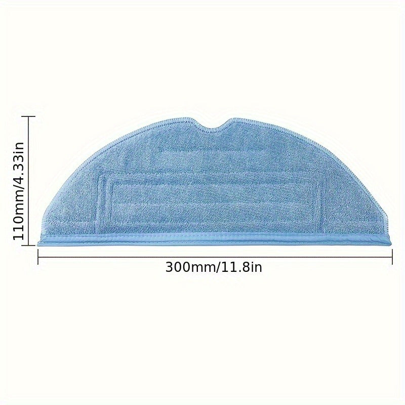 Set of 4 Reusable Hard Floor Mop Replacement Pads for Vacuum Robots