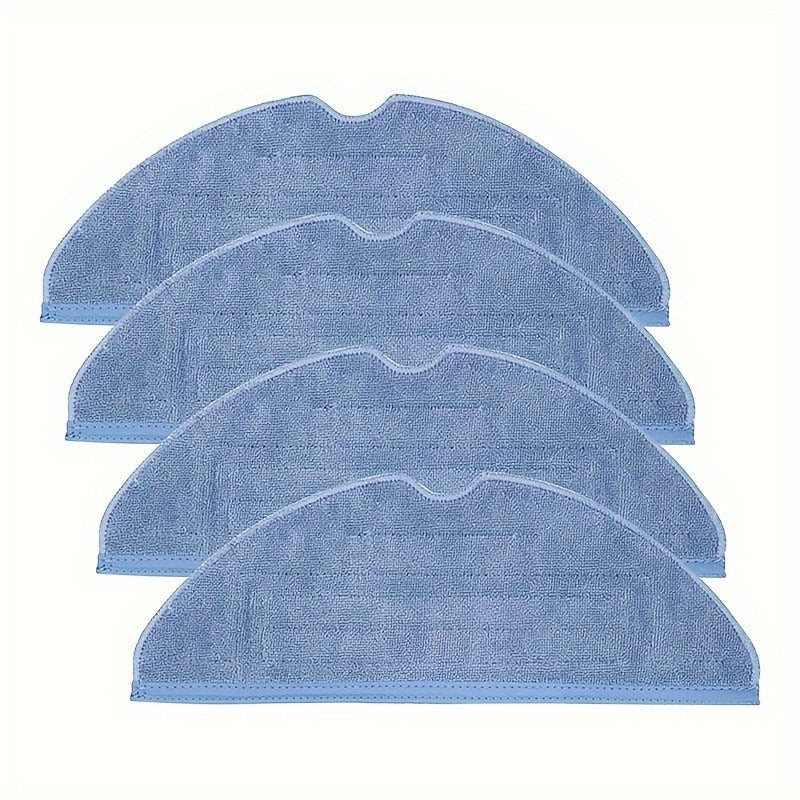 Set of 4 Reusable Hard Floor Mop Replacement Pads for Vacuum Robots