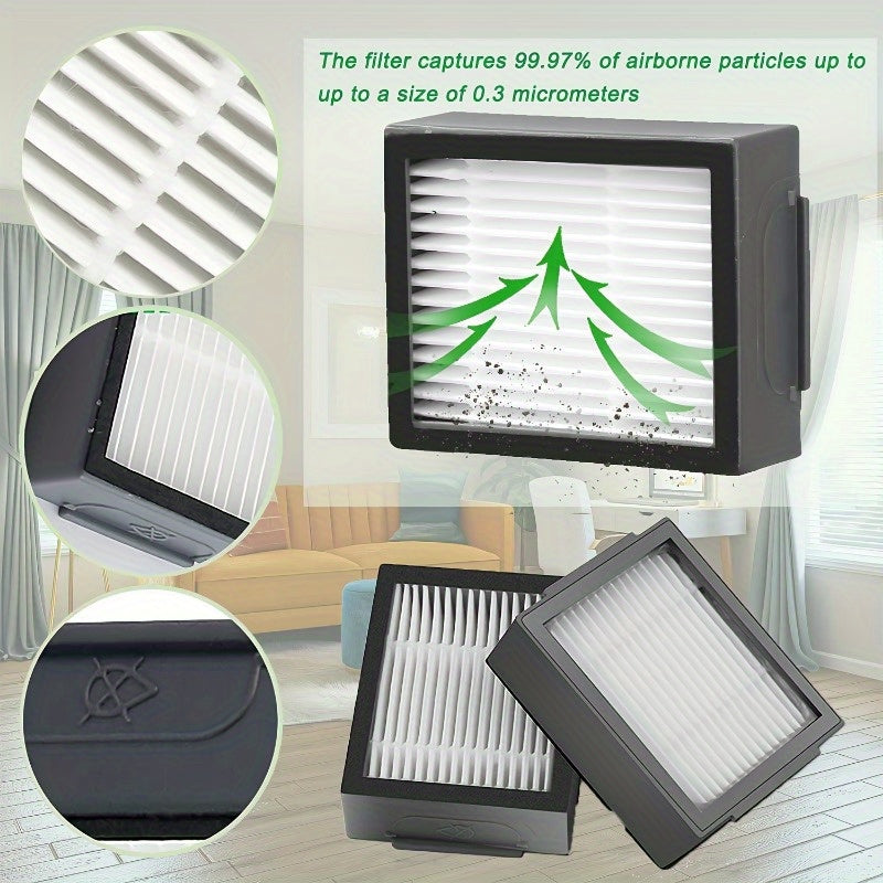 Vacuum Cleaner Accessories 10-Pack Multi-Surface Rubber HEPA Filters Side Brushes