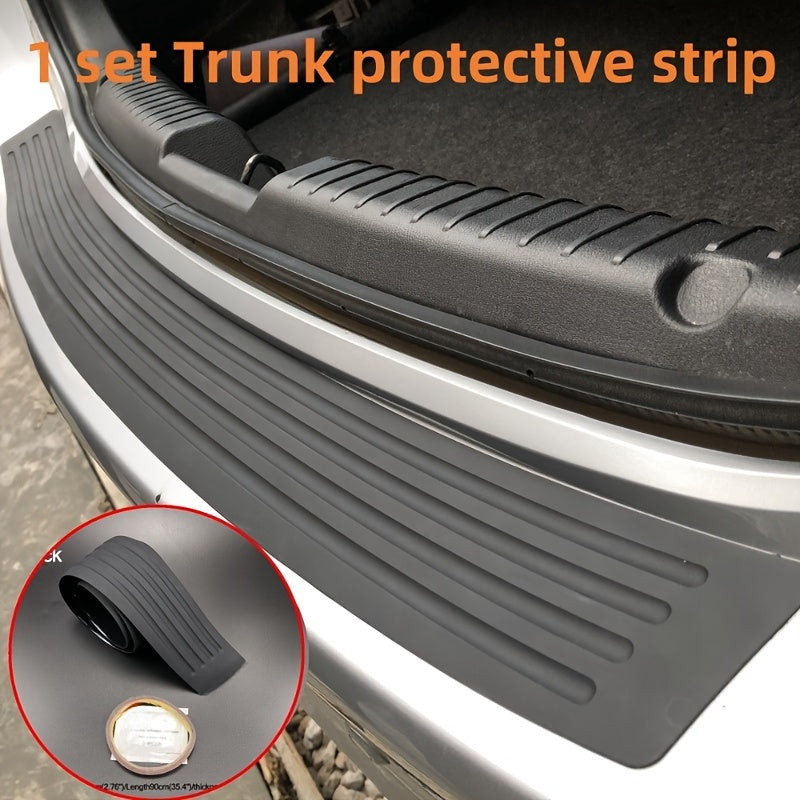 Rear Car Trunk Protector Strip Rubber Bumper Guard Friction Resistant