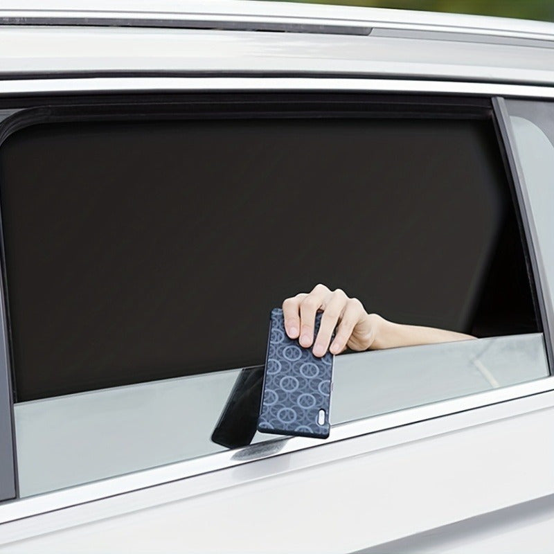 Car Sun Shades 4 Pack Magnetic Polyester UV Heat-Resistant Privacy