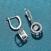 Sterling Silver Moissanite Stud Earrings 0.5 Carat Jewelry Gift for Women