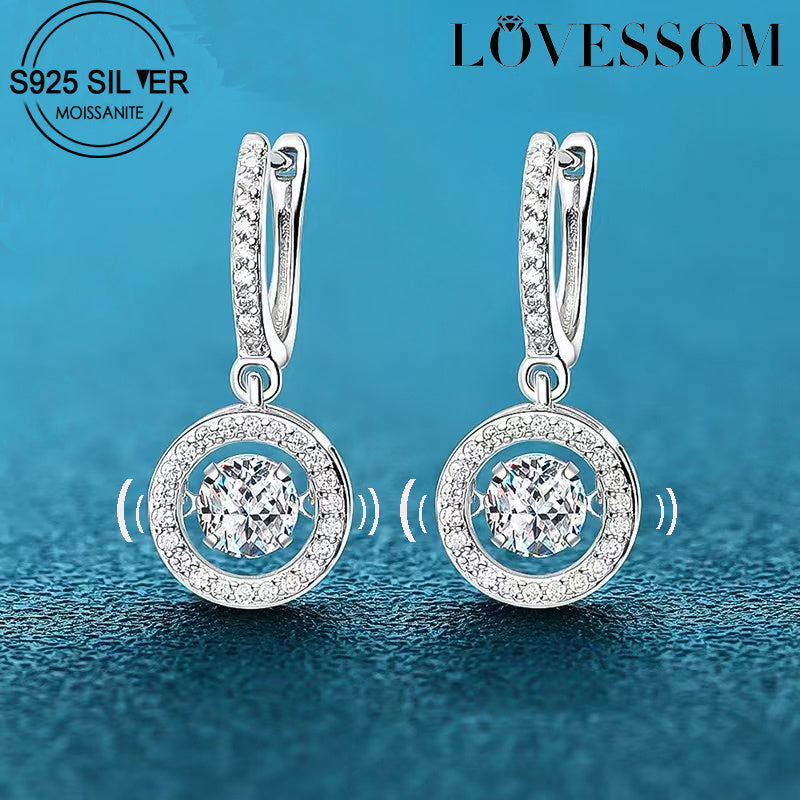 Sterling Silver Moissanite Stud Earrings 0.5 Carat Jewelry Gift for Women