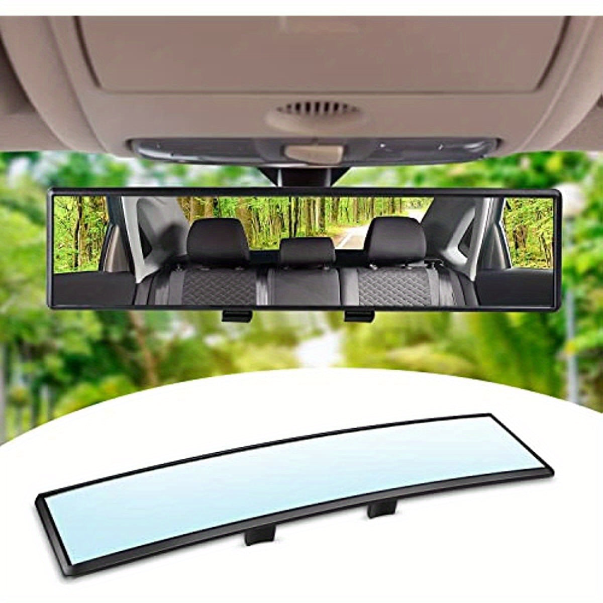 Wide-Angle Rearview Mirror for Cars Anti-Glare Easy Install SUV Truck