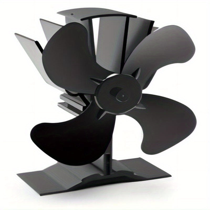 Portativ 4-pichoqli alyuminiy yog'och pechka aylantiruvchi - Elektr energiyasi talab qilinmaydi, magnit issiqlik bilan ishlaydi, kaminda fan