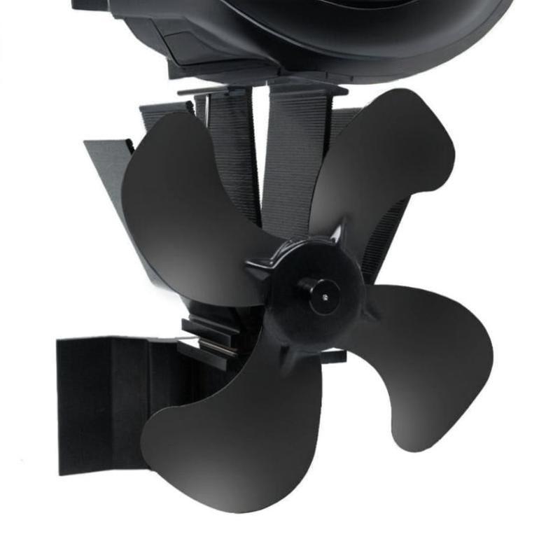 Portativ 4-pichoqli alyuminiy yog'och pechka aylantiruvchi - Elektr energiyasi talab qilinmaydi, magnit issiqlik bilan ishlaydi, kaminda fan