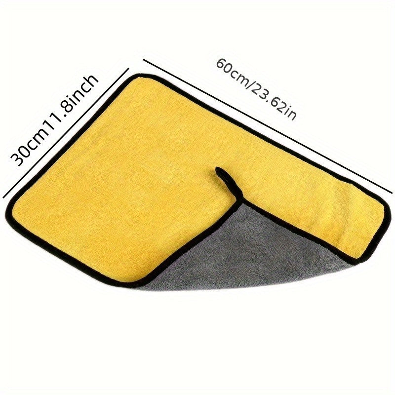 Multi-Purpose Microfiber Cleaning Cloths for Car and Home, Double-Sided, Thickened