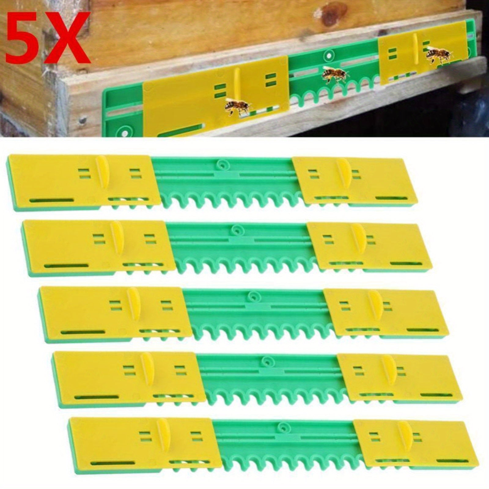 Plastic Beehive Doors Set 5 Pieces with Nesting Gates for Beekeeping Boxes