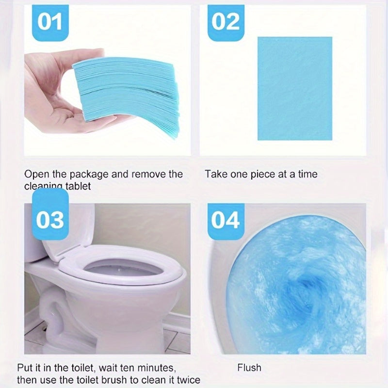 30-Pack Citric Acid Toilet Cleaning Sheets for Urine Stain and Odor Removal