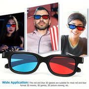 Set of 10 Cartoon 3D Glasses with Red and Blue Lenses Sports Style ABS Resin