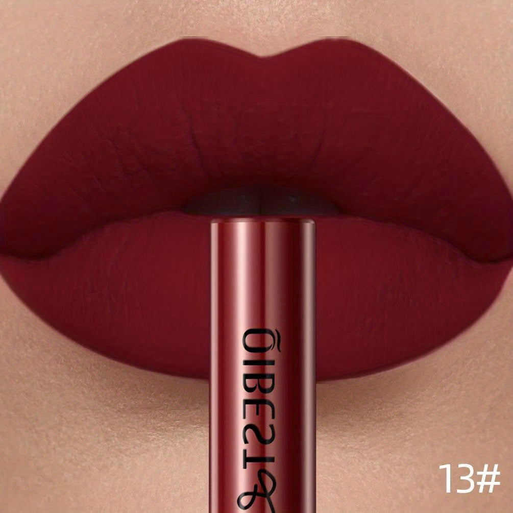 Brillo de labios mate de terciopelo para mujer, a prueba de agua, de larga duración, nude rojo, 24 colores