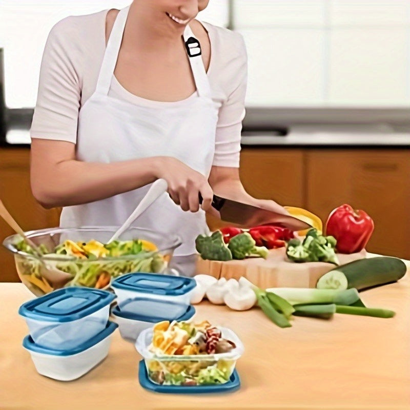 Set of 10 BPA-Free Plastic Food Storage Containers with Leak-Proof Lids for Microwave Freezer Dishwasher