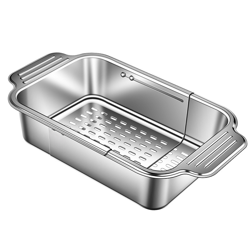 Stainless Steel Sink Colander Basket for Fruits Vegetables Pasta Straining