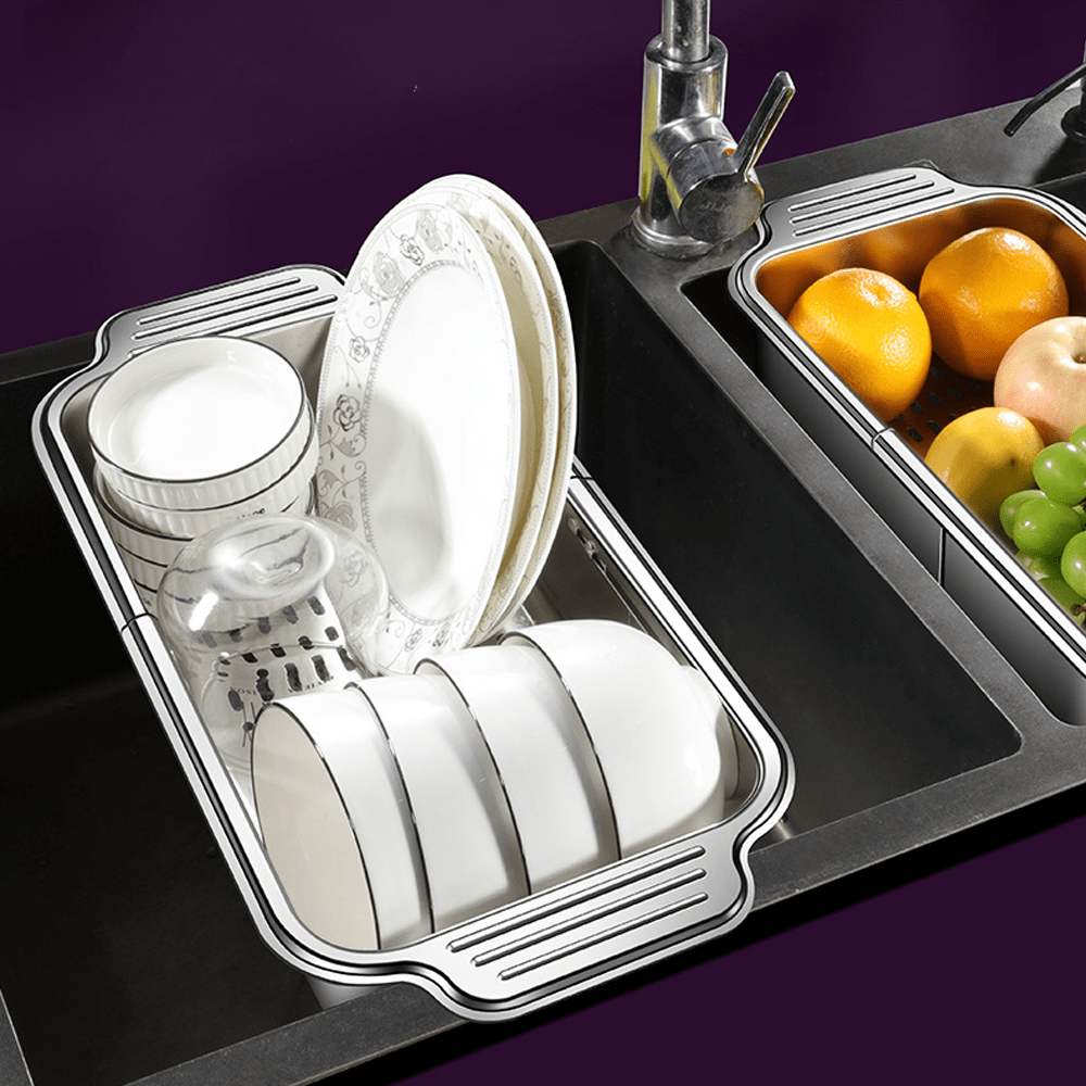Stainless Steel Sink Colander Basket for Fruits Vegetables Pasta Straining