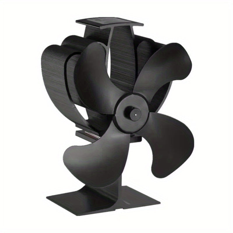 Eco-Friendly Aluminum Table Fan with 4 Blades, Silent Heat-Resistant for Fireplace
