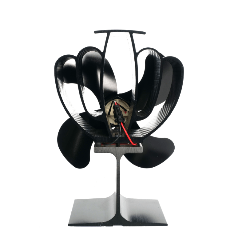 Eco-Friendly Aluminum Table Fan with 4 Blades, Silent Heat-Resistant for Fireplace