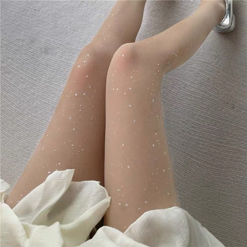Galaxy Pattern Sheer Tights Elastic Breathable Hosiery for Women