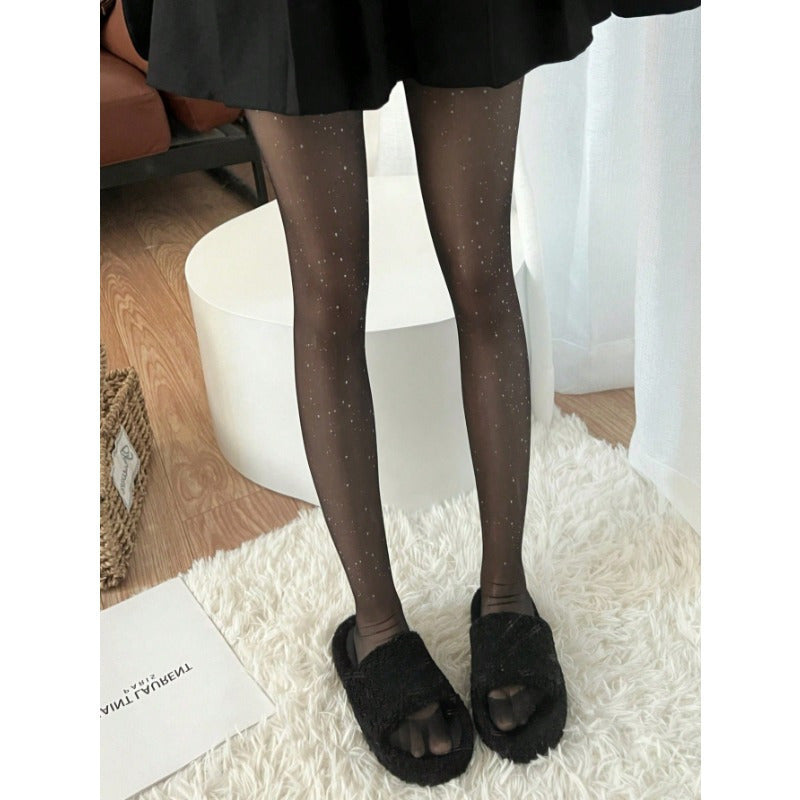 Galaxy Pattern Sheer Tights Elastic Breathable Hosiery for Women