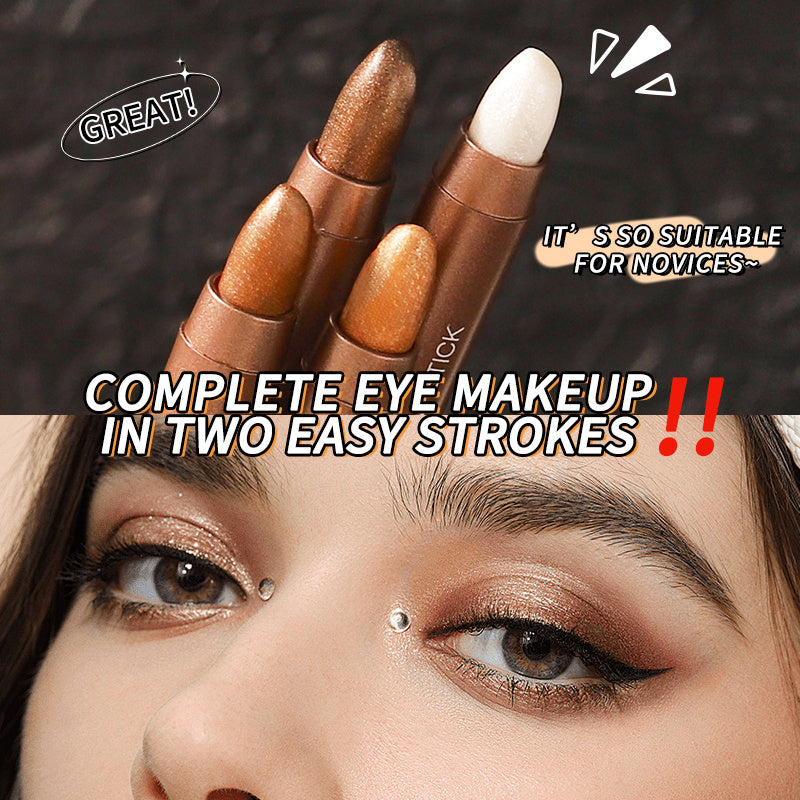 Women's Waterproof Pearlescent Eyeshadow and Eyeliner Pencil Glitter Nude